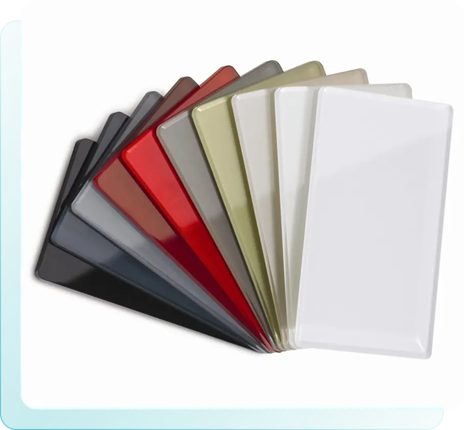 شیشه لاکوبل (رنگی بین کابینتی)