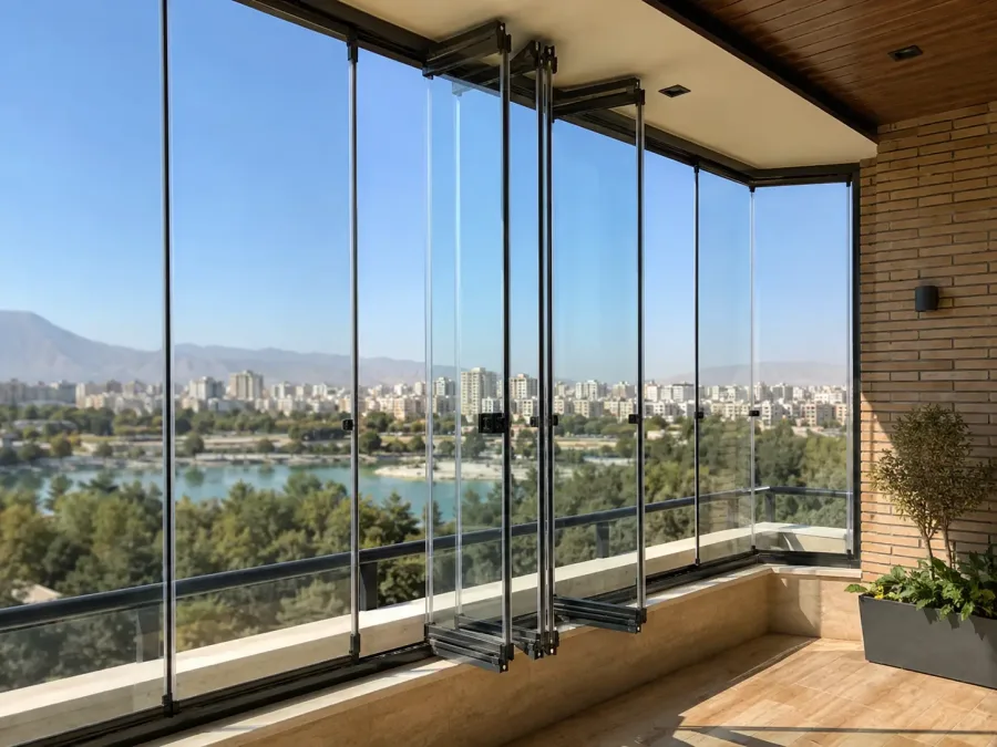 بالکن شیشه ای در تبریز
